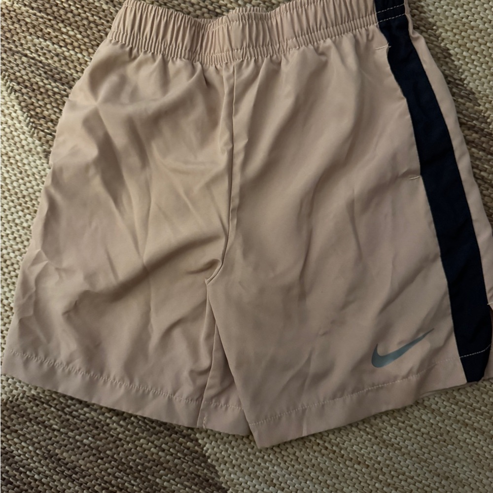 Nike Tan Dri-FIT Shorts with Black Accent
